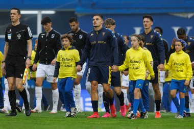 Pedro Alvaro, Liga Portekiz maçı sırasında Estoril Praia ve Vitoria SC takımları arasında Estadio Antonio Coimbra da Mota 'da görüldü (Maciej Rogowski)