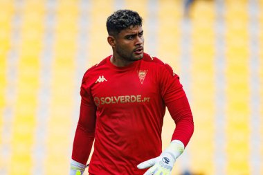 Kevin Chamorro, Liga Portekiz maçı sırasında Estoril Praia ve Vitoria SC takımları arasında Estadio Antonio Coimbra da Mota 'da görüldü (Maciej Rogowski)