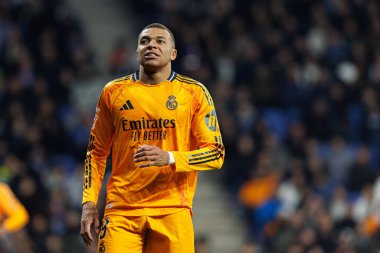 LaLiga EASPORTS maçı sırasında RCD Espanyol de Barcelona ve Real Madrid FC takımları arasında RCDE Stadyumu 'nda (Maciej Rogowski)