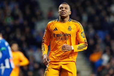 LaLiga EASPORTS maçı sırasında RCD Espanyol de Barcelona ve Real Madrid FC takımları arasında RCDE Stadyumu 'nda (Maciej Rogowski)