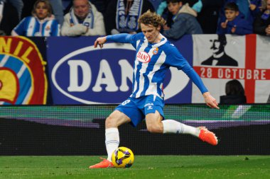 Alex King, LaLiga EASPORTS maçı sırasında RCD Espanyol de Barcelona ve Real Madrid FC takımları arasında RCDE Stadyumu 'nda (Maciej Rogowski)