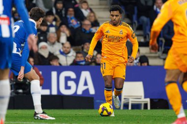 RCD EASPORTS maçında RCD Espanyol de Barcelona ve Real Madrid FC takımları arasında RCDE Stadyumu 'nda (Maciej Rogowski)