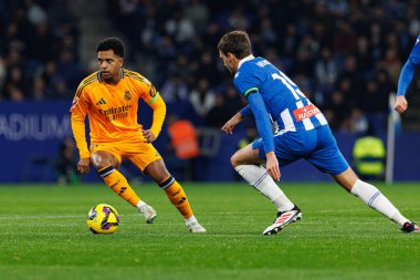 RCD EASPORTS maçında RCD Espanyol de Barcelona ve Real Madrid FC takımları arasında RCDE Stadyumu 'nda (Maciej Rogowski)
