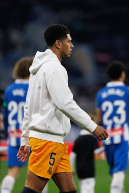 Jude Bellingham, LaLiga EASPORTS maçı sırasında RCD Espanyol de Barcelona ve Real Madrid FC takımları arasında RCDE Stadyumu 'nda (Maciej Rogowski)