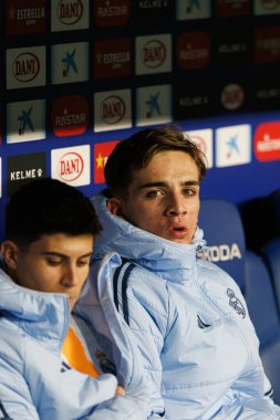 LaLiga EASPORTS maçı sırasında RCD Espanyol de Barcelona ve Real Madrid FC takımları arasında RCDE Stadyumu 'nda (Maciej Rogowski)