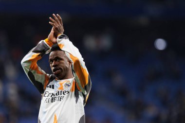 Vinicius Junior, LaLiga EASPORTS maçı sırasında RCD Espanyol de Barcelona ve Real Madrid FC takımları arasında RCDE Stadyumu 'nda (Maciej Rogowski)