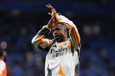 Vinicius Junior, LaLiga EASPORTS maçı sırasında RCD Espanyol de Barcelona ve Real Madrid FC takımları arasında RCDE Stadyumu 'nda (Maciej Rogowski)