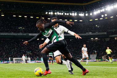 Estadio Jose Alvalade 'de (Maciej Rogowski) Sporting CP ve SC Farense takımları arasında oynanan Liga Portekiz maçı sırasında görülen Geovany Quenda)