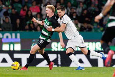 Conrad Harder ve Marco Moreno, Liga Portekiz maçı sırasında Estadio Jose Alvalade 'de (Maciej Rogowski)