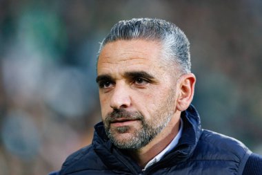 Liga Portekiz maçı sırasında Estadio Jose Alvalade 'de (Maciej Rogowski) Sporting CP ve SC Farense takımları arasında Rui Borges görüldü.)