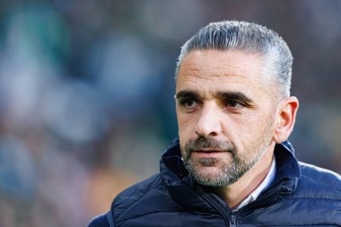 Liga Portekiz maçı sırasında Estadio Jose Alvalade 'de (Maciej Rogowski) Sporting CP ve SC Farense takımları arasında Rui Borges görüldü.)