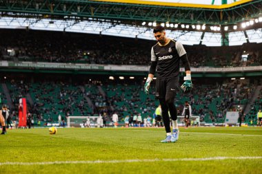 Liga Portekiz maçı sırasında Estadio Jose Alvalade 'de (Maciej Rogowski) CP ve SC Farense takımları arasında Rui Silva görüldü.)