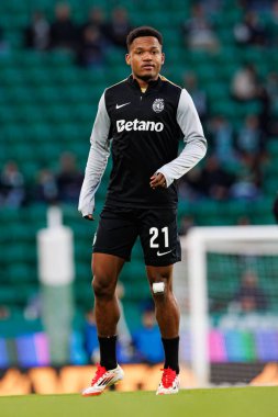 Estadio Jose Alvalade 'de (Maciej Rogowski) Sporting CP ve SC Farense takımları arasında oynanan Liga Portekiz maçı sırasında görülen Geny Catamo)