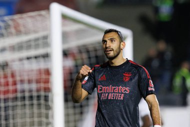 Vangelis Pavlidis, Liga Portekiz maçında Estrela Amadora ve SL Benfica takımları arasında attığı gol sonrasında Estadio Jose Gomes 'de (Maciej Rogowski)