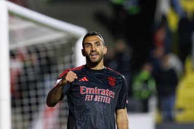 Vangelis Pavlidis, Liga Portekiz maçında Estrela Amadora ve SL Benfica takımları arasında attığı gol sonrasında Estadio Jose Gomes 'de (Maciej Rogowski)