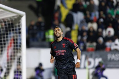 Vangelis Pavlidis, Liga Portekiz maçında Estrela Amadora ve SL Benfica takımları arasında attığı gol sonrasında Estadio Jose Gomes 'de (Maciej Rogowski)