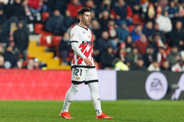 Adrian Embarba, Estadio de Vallecas 'ta Rayo Vallecano ve Real Valladolid CF takımları arasında LaLiga EA SPORTS maçı sırasında görüldü (Maciej Rogowski)