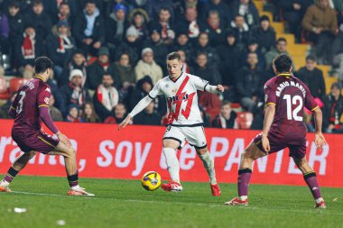 Jorge de Frutos, LaLiga EA SPORTS maçı sırasında Estadio de Vallecas 'ta Rayo Vallecano ve Real Valladolid CF takımları arasında görüldü (Maciej Rogowski)