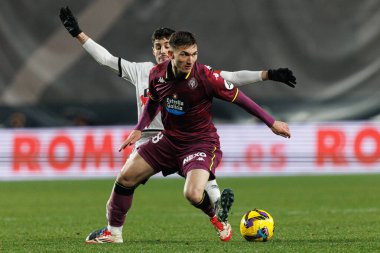 Ivan San Jose Cantalejo Chuki ve Oscar Valentin, Estadio de Vallecas 'taki Rayo Vallecano ve Real Valladolid CF (Maciej Rogowski)