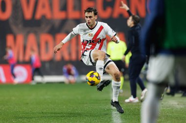 Pedro Diaz, Estadio de Vallecas 'ta Rayo Vallecano ve Real Valladolid CF takımları arasında LaLiga EA SPORTS maçında görüldü (Maciej Rogowski)