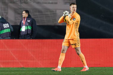 Karl Hein, LaLiga EA SPORTS maçı sırasında Rayo Vallecano ve Real Valladolid CF takımları arasında Estadio de Vallecas (Maciej Rogowski)