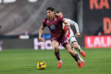 Mario Martin, LaLiga EA SPORTS maçı sırasında Estadio de Vallecas 'ta Rayo Vallecano ve Real Valladolid CF takımları arasında görüldü (Maciej Rogowski)