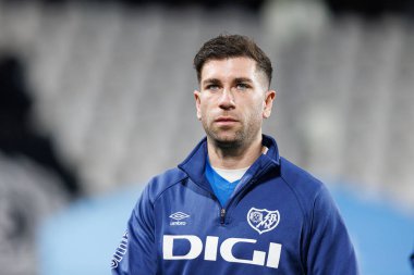 Adrian Embarba, Estadio de Vallecas 'ta Rayo Vallecano ve Real Valladolid CF takımları arasında LaLiga EA SPORTS maçı sırasında görüldü (Maciej Rogowski)