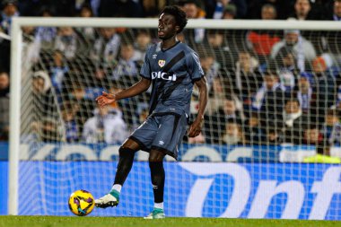 Abdul Mumin Süleyman, LaLiga EA SPORTS maçı sırasında Estadio Municipal de Butarque 'da CD Leganes ve Rayo Vallecano takımları arasında görüldü (Maciej Rogowski)