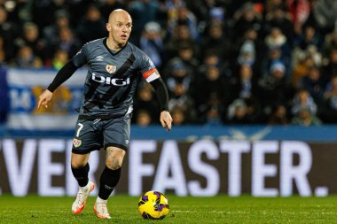 LaLiga EA SPORTS maçı sırasında Estadio Municipal de Butarque 'da CD Leganes ve Rayo Vallecano takımları arasında görülen Isi Palazon (Maciej Rogowski)