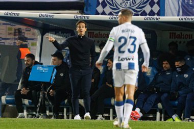 Inigo Perez, Estadio Municipal de Butarque 'da CD Leganes ve Rayo Vallecano takımları arasında LaLiga EA SPORTS maçı sırasında görüldü (Maciej Rogowski)