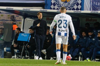 Inigo Perez, Estadio Municipal de Butarque 'da CD Leganes ve Rayo Vallecano takımları arasında LaLiga EA SPORTS maçı sırasında görüldü (Maciej Rogowski)
