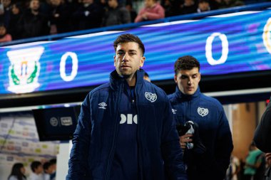 Adrian Embarba, Estadio Municipal de Butarque 'da CD Leganes ve Rayo Vallecano takımları arasında LaLiga EA SPORTS maçı sırasında görüldü (Maciej Rogowski)