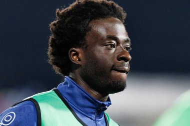 Abdul Mumin Süleyman, LaLiga EA SPORTS maçı sırasında Estadio Municipal de Butarque 'da CD Leganes ve Rayo Vallecano takımları arasında görüldü (Maciej Rogowski)