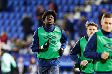 Randy Nteka, Estadio Municipal de Butarque 'da CD Leganes ve Rayo Vallecano takımları arasında LaLiga EA SPORTS maçı sırasında görüldü (Maciej Rogowski)