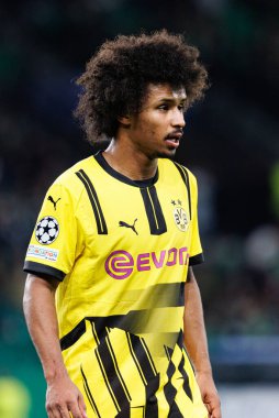 Karim Adeyemi UEFA Şampiyonlar Ligi maçında Sporting CP ve Borussia Dortmund (Maciej Rogowski) takımları arasında görüldü.)