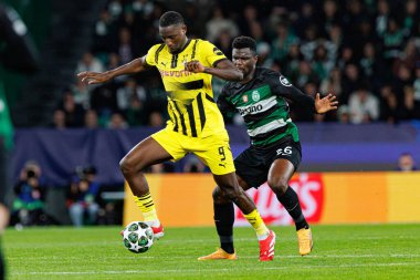 Serhou Guirassy ve Ousmane Diomande, UEFA Şampiyonlar Ligi maçında Sporting CP ve Borussia Dortmund (Maciej Rogowski)