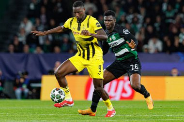 Serhou Guirassy ve Ousmane Diomande, UEFA Şampiyonlar Ligi maçında Sporting CP ve Borussia Dortmund (Maciej Rogowski)