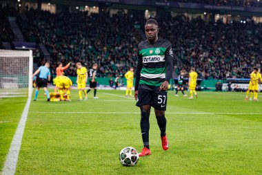 Geovany Quenda UEFA Şampiyonlar Ligi maçında Sporting CP ve Borussia Dortmund (Maciej Rogowski) takımları arasında görüldü.)