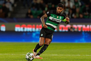 Matheus Reis UEFA Şampiyonlar Ligi maçında Sporting CP ve Borussia Dortmund (Maciej Rogowski) takımları arasında görüldü.)