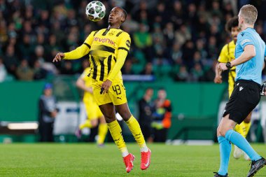 Jamie Gittens UEFA Şampiyonlar Ligi maçında Sporting CP ve Borussia Dortmund (Maciej Rogowski) takımları arasında görüldü)