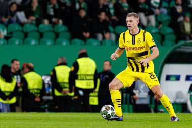 Julian Ryerson UEFA Şampiyonlar Ligi maçında Sporting CP ve Borussia Dortmund (Maciej Rogowski) takımları arasında görüldü.)