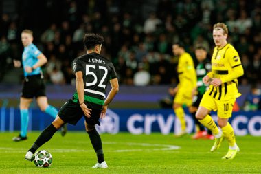 Joao Simoes UEFA Şampiyonlar Ligi maçında Sporting CP ve Borussia Dortmund (Maciej Rogowski)