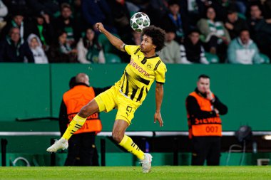 Karim Adeyemi UEFA Şampiyonlar Ligi maçında Sporting CP ve Borussia Dortmund (Maciej Rogowski) takımları arasında görüldü.)