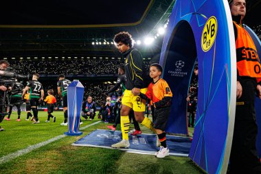 Karim Adeyemi UEFA Şampiyonlar Ligi maçında Sporting CP ve Borussia Dortmund (Maciej Rogowski) takımları arasında görüldü.)