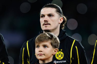 Marcel Sabitzer, Sporting CP ve Borussia Dortmund (Maciej Rogowski) takımları arasında oynanan UEFA Şampiyonlar Ligi maçında görüldü.)
