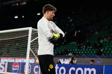 Gregor Kobel seen during UEFA Champions League game between teams of Sporting CP and Borussia Dortmund (Maciej Rogowski) clipart