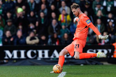 Conor Hazard, FA Cup 4. Raundda Home Park Stadyumu 'nda Plymouth Argyle FC ve Liverpool FC takımları arasında görüldü (Maciej Rogowski)
