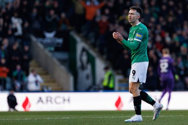 Ryan Hardie FA Cup 4. Raundda Home Park Stadyumu 'nda Plymouth Argyle FC ve Liverpool FC takımları arasında görüldü (Maciej Rogowski)