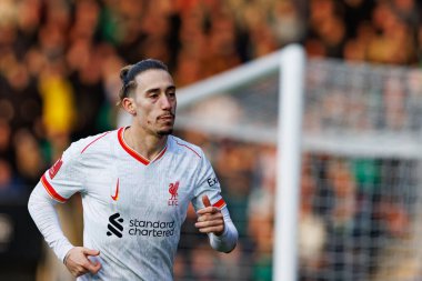 Konstantinos Tsimikas, FA Cup 4. Raundda Home Park Stadyumu 'nda Plymouth Argyle FC ve Liverpool FC takımları arasında görüldü (Maciej Rogowski)