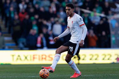 Jarell Quansah FA Cup 4. Raundda Home Park Stadyumu 'nda Plymouth Argyle FC ve Liverpool FC takımları arasında görüldü (Maciej Rogowski)